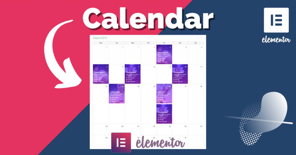 Calendar Widget for Elementor