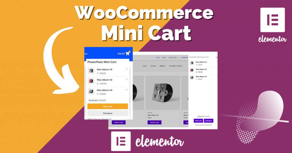 Elementor Addons voor WooCommerce Mini Cart Widget