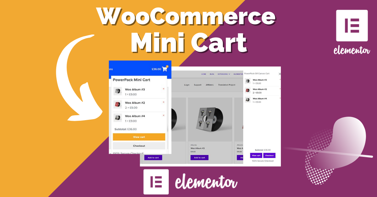 Woo - Mini Cart Widget Overview - PowerPack Addons for Elementor
