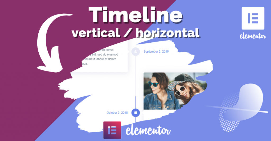 Elementor Addons for Timeline (vertical & horizontal) Widget