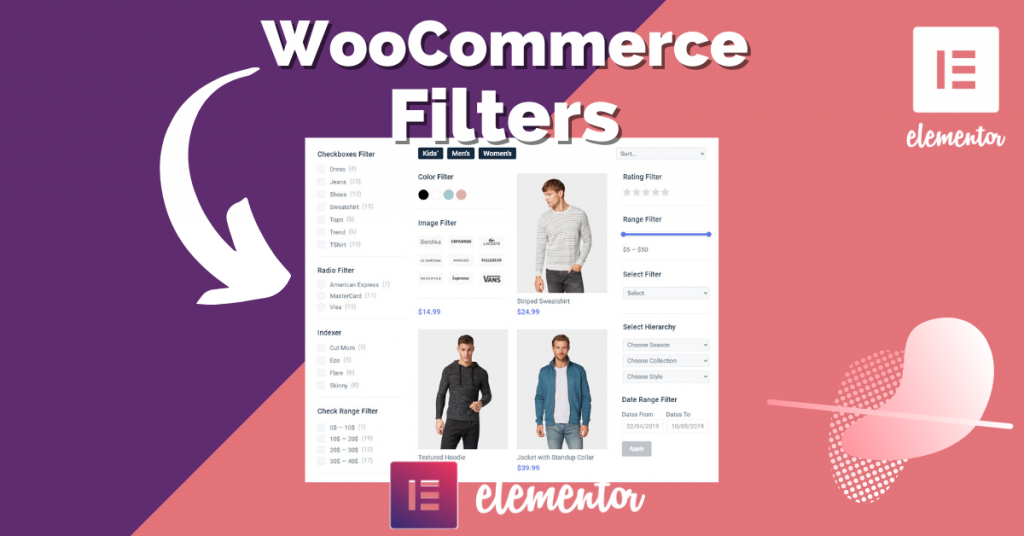 Elementor Addons pour les filtres WooCommerce Widget