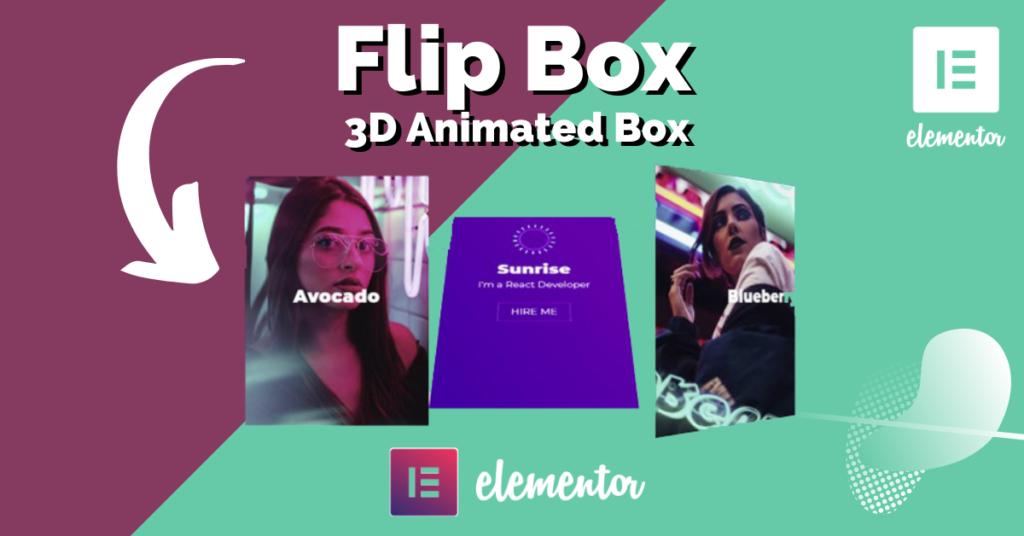 Flip Box 3D animated Box Widget for Elementor