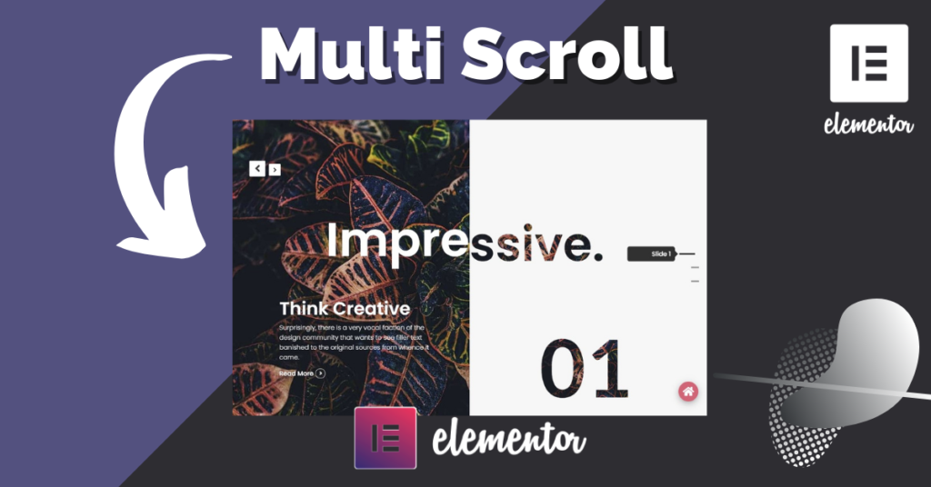 Multi Scroll Widget voor Elementor