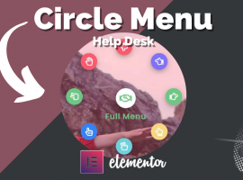 Menu circolare Widget per Elementor